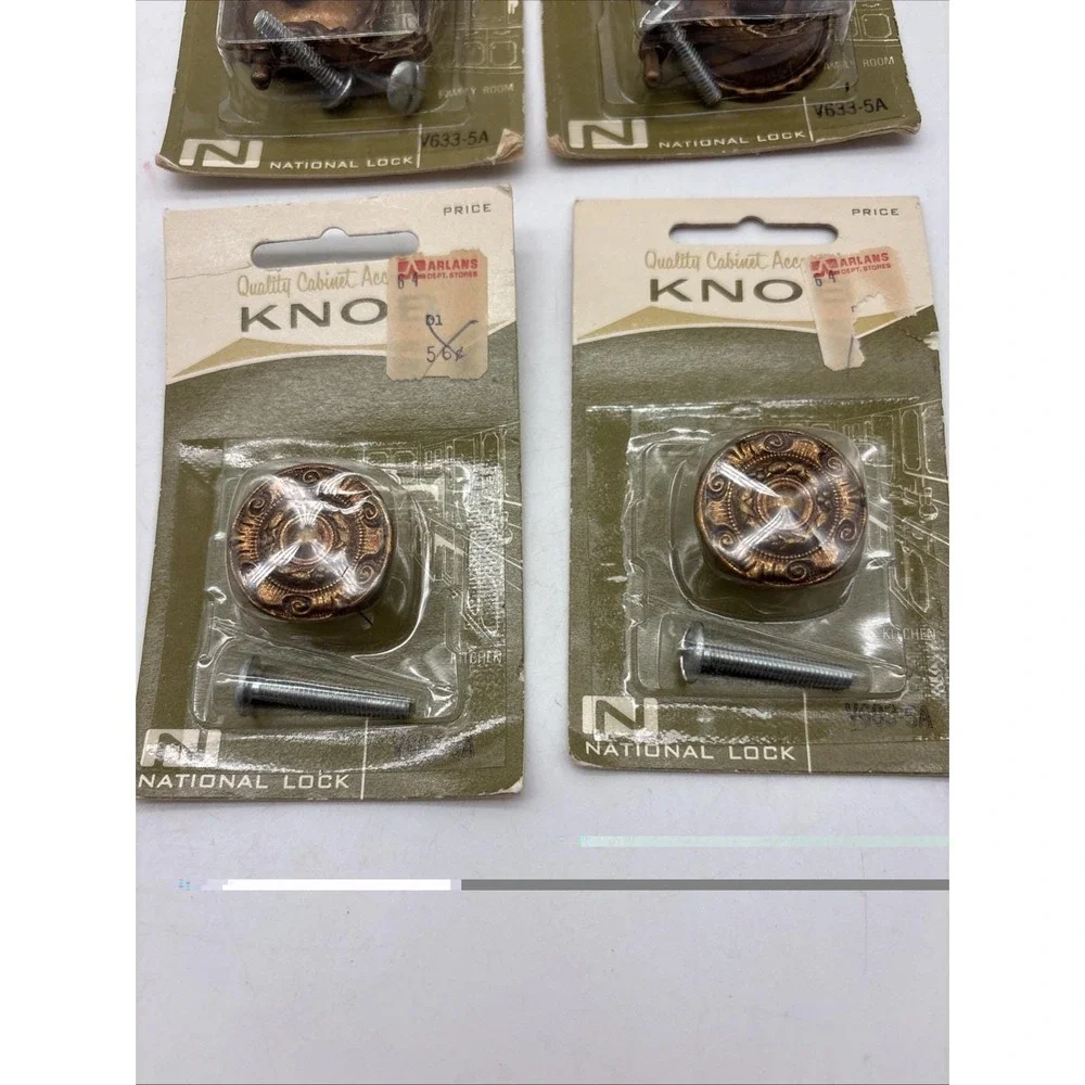 National Lock Drop Pulls Handles and knobs. NOS 4 Total. Made In USA, Vintage.